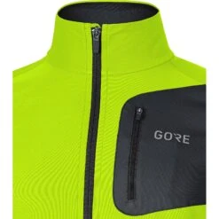 Gore Wear Men's R3 Partial GORE® WINDSTOPPER® Shirt - Neon Yellow/Black -Optimal Sportswear Store 100287 0899 4 1