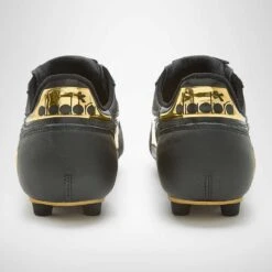 Diadora Men's Brasil #9 Italy LT+MDPU Soccer Shoe - Black/Gold -Optimal Sportswear Store 101.178784 C0893 20 HR