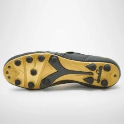 Diadora Men's Brasil #9 Italy LT+MDPU Soccer Shoe - Black/Gold -Optimal Sportswear Store 101.178784 C0893 40 HR