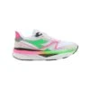 Diadora Women's Atomo V7000 Running Shoe - White/Green Fluo/Pink Fluo -Optimal Sportswear Store 101.179068 D0250 00 HR