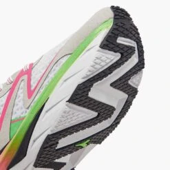 Diadora Women's Atomo V7000 Running Shoe - White/Green Fluo/Pink Fluo -Optimal Sportswear Store 101.179068 D0250 30 HR