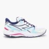 Diadora Women's Mythos Blushield Vortice 8 Running Shoe - White/Blueprint- Regular (B) -Optimal Sportswear Store 101.179080 C4127 00 HR