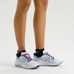 Diadora Women's Mythos Blushield Vortice 8 Running Shoe - White/Blueprint- Regular (B) -Optimal Sportswear Store 101.179080 C4127 CV