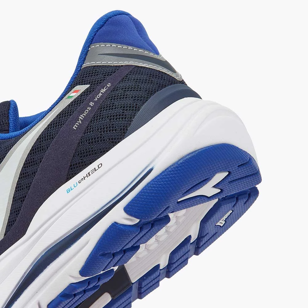 Diadora Men's Mythos Blushield Vortice 8 Running Shoe- Blue Corsair/White/Surf The Web - Regular (D) 4 Diadora Men's Mythos Blushield Vortice 8 Running Shoe- Blue Corsair/White/Surf The Web - Regular (D) - Image 2