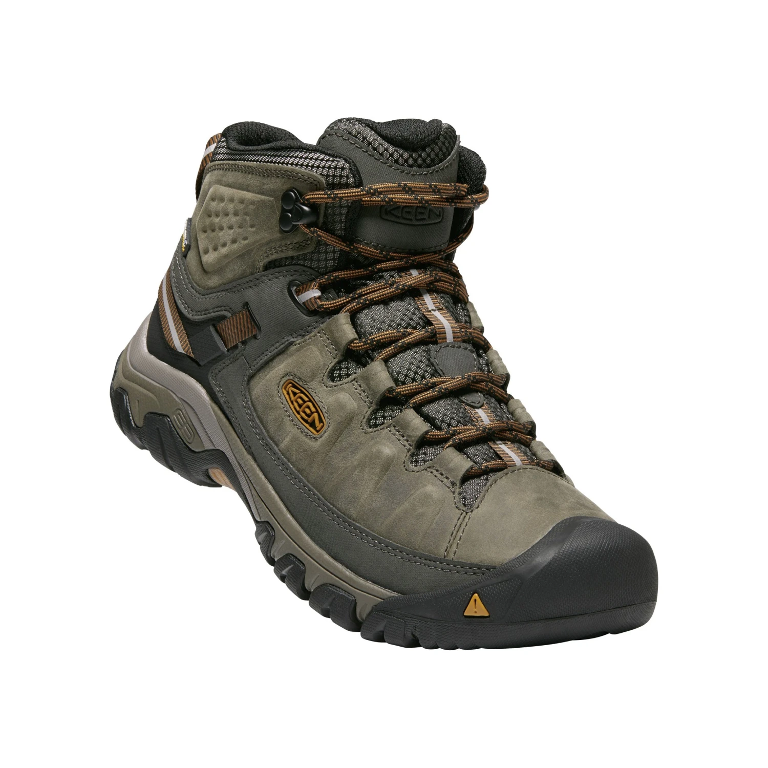 Keen Men's Targhee III Leather Mid Waterproof Hiking Boots - Black Olive/Golden Brown - Regular (D) 4 Keen Men's Targhee III Leather Mid Waterproof Hiking Boots - Black Olive/Golden Brown - Regular (D) - Image 2