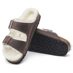 Birkenstock Arizona Shearling Sandal - Habana Natural- Medium/Narrow -Optimal Sportswear Store 1021049 sole