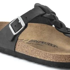 Birkenstock Gizeh Braid Suede Black Oil Leather- Regular/Wide 10 Birkenstock Gizeh Braid Suede Black Oil Leather- Regular/Wide -Optimal Sportswear Store 1021349 detail 1