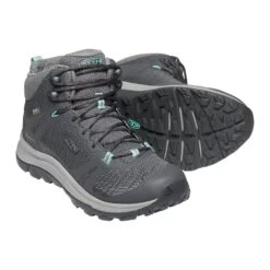 Keen Women's Terradora II Mid Waterproof Hiking Boot - Magnet/Ocean Wave - Regular (B) -Optimal Sportswear Store 1022353 PPS large