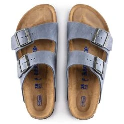 Birkenstock Arizona SFB Oil Leather Sandal - Dusty Blue - Regular/Wide -Optimal Sportswear Store 1022477 top