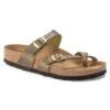 Birkenstock Women's Mayari Oiled Leather Sandal- Green Olive- Regular/Wide -Optimal Sportswear Store 1023209