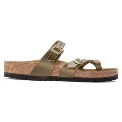 Birkenstock Women's Mayari Oiled Leather Sandal- Green Olive- Regular/Wide -Optimal Sportswear Store 1023209 side
