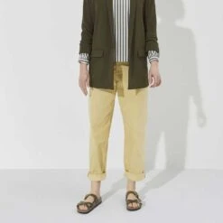 Birkenstock Women's Franca Cork Green Olive Oiled Leather Sandal - Regular/Wide -Optimal Sportswear Store 1023310 f look f