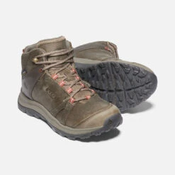 Keen Women's Terradora II Leather Mid Waterproof Boots - Brindle/Redwood - Regular (B) -Optimal Sportswear Store 1023728 PPS PDP