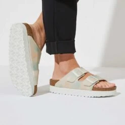 Birkenstock Women's Arizona Platform Sandal- Watercolor Pink- Medium/Narrow -Optimal Sportswear Store 1024597 f closeup f