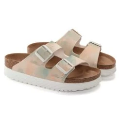 Birkenstock Women's Arizona Platform Sandal- Watercolor Pink- Medium/Narrow -Optimal Sportswear Store 1024597 pair