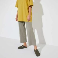 Birkenstock Women's Boston Suede Clog - Thyme - Regular -Optimal Sportswear Store 1024714 f look f