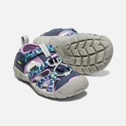 Keen Little Kids' Seacamp II CNX Sandal - Black Iris/African Violet -Optimal Sportswear Store 1025136 PPS PDP