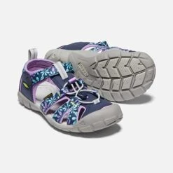 Keen Big Kids' Seacamp II CNX Sandal - Black Iris/African Violet -Optimal Sportswear Store 1025149 PPS PDP