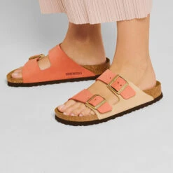 Birkenstock Women's Arizona Nubuck Sandal - Mars/Sandcastle - Regular (B) -Optimal Sportswear Store 1025757 f closeup f