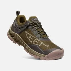 Keen Men's NXIS Evo WP Hiking Shoe - Dark Olive/Black Olive - Regular (D) -Optimal Sportswear Store 1025909 3Q PDP 1