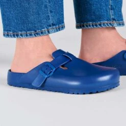 Birkenstock Women's Boston EVA Clog - Navy - Medium/Narrow 12 Birkenstock Women's Boston EVA Clog - Navy - Medium/Narrow -Optimal Sportswear Store 1026216 f closeup m
