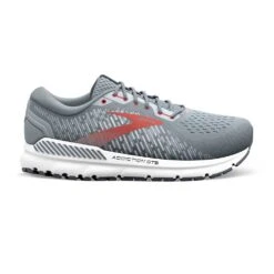 BROOKS Men's Addiction GTS 15 Running Shoe- Grey/Ebony/Chili Oil - Extra Wide (4E)