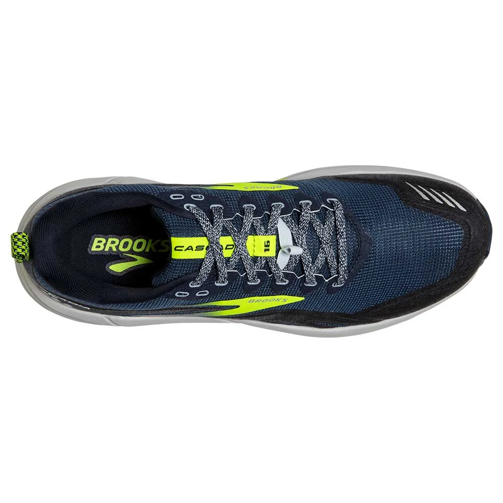 BROOKS Men's Cascadia 16 Trail Running Shoe- Titan/Peacoat/Nightlife- Regular (D) 8 BROOKS Men's Cascadia 16 Trail Running Shoe- Titan/Peacoat/Nightlife- Regular (D) - Image 6