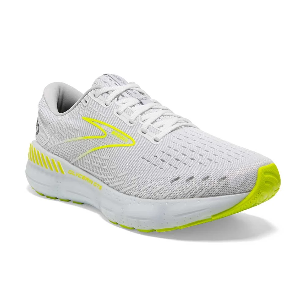 BROOKS Men's Glycerin GTS 20 Running Shoe- White/Nightlife- Regular (D) 4 BROOKS Men's Glycerin GTS 20 Running Shoe- White/Nightlife- Regular (D) - Image 2