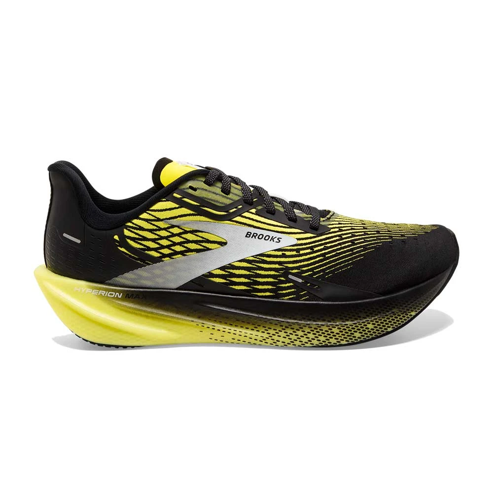 BROOKS Men's Hyperion Max Running Shoe- Black/Blazing Yellow/White- Regular (D) 2 BROOKS Men's Hyperion Max Running Shoe- Black/Blazing Yellow/White- Regular (D)