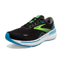 BROOKS Men's Adrenaline GTS 23 Running Shoe - Black/Hawaiian Ocean/Green- Regular (D) -Optimal Sportswear Store 110391 006 Z Adrenaline GTS 23