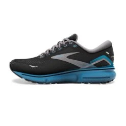BROOKS Men's Ghost 15 Running Shoe- Black/Blackened Pearl/Blue- Regular (D) -Optimal Sportswear Store 110393 056 M Ghost 15