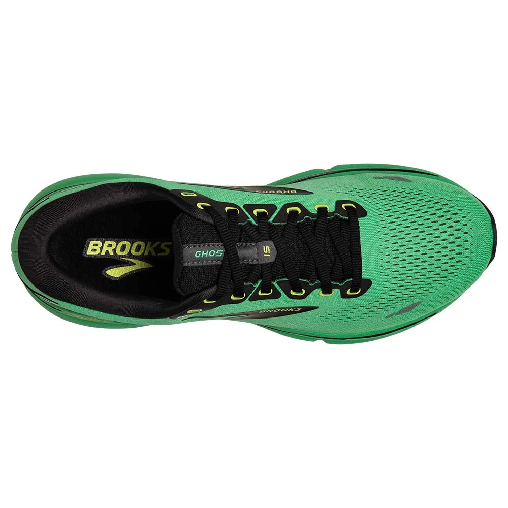 BROOKS Men's Ghost 15 Running Shoe- Green/Black/Sharp Green 8 BROOKS Men's Ghost 15 Running Shoe- Green/Black/Sharp Green - Image 6