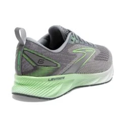 BROOKS Men's Levitate 6 Running Shoe- Primer Grey/Neon Green- Regular (D) -Optimal Sportswear Store 110395 312 H Levitate 6