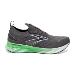 BROOKS Men's Levitate StealthFit 6 Running Shoe- Blackened Pearl/Green/White- Regular (D)