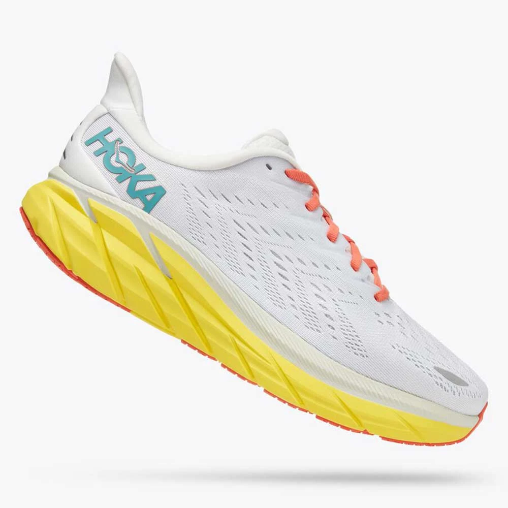 Hoka Men's Clifton 8 Running Shoe - Blanc De Blanc/Illuminating— Regular (D) 3 Hoka Men's Clifton 8 Running Shoe - Blanc De Blanc/Illuminating— Regular (D)