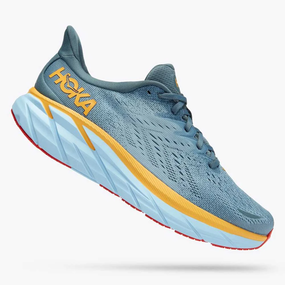 Hoka Men's Clifton 8 Running Shoe- Goblin Blue/Mountain Spring— Regular (D) 3 Hoka Men's Clifton 8 Running Shoe- Goblin Blue/Mountain Spring— Regular (D)
