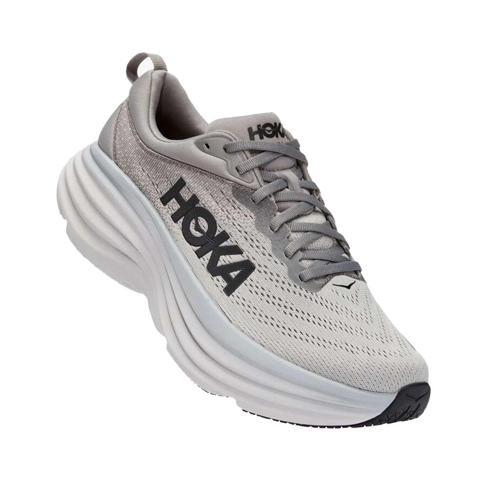 Hoka Men's Bondi 8 Running Shoes- Sharkskin/Harbor Mist- Regular (D) 5 Hoka Men's Bondi 8 Running Shoes- Sharkskin/Harbor Mist- Regular (D) - Image 3