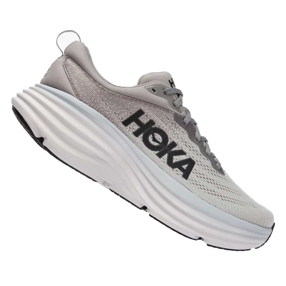 Hoka Men's Bondi 8 Running Shoes- Sharkskin/Harbor Mist- Regular (D) 4 Hoka Men's Bondi 8 Running Shoes- Sharkskin/Harbor Mist- Regular (D) - Image 2