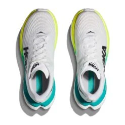 Hoka Men's Mach 5 Running Shoe - White/Blue Glass - Regular (D) -Optimal Sportswear Store 1127893 WBGL 2