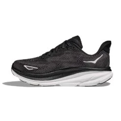 Hoka Men's Clifton 9 Running Shoe - Black/White -Optimal Sportswear Store 1127895 BWHT 8