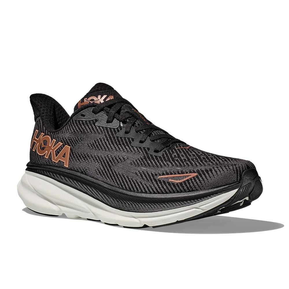 Hoka Women's Clifton 9 Running Shoe - Black/Copper - Wide (D) 4 Hoka Women's Clifton 9 Running Shoe - Black/Copper - Wide (D) - Image 2