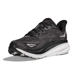 Hoka Men's Clifton 9 Running Shoe- Black/White - Wide (2E) -Optimal Sportswear Store 1127896 BWHT 3 ab7b67c5 df39 471f 9632 37f3075f54dc
