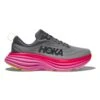 Hoka Women's Bondi 8 Running Shoe- Castlerock/Strawberry- Regular (B)