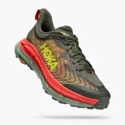 Hoka Men's Mafate Speed 4 Trail Shoe - Thyme/Fiesta- Regular (D) -Optimal Sportswear Store 1129930 TFST 1
