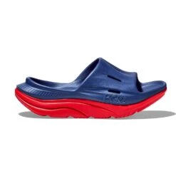 Hoka Unisex Ora Recovery Slide 3 - Bellwether Blue/Red Alert - Regular (D)