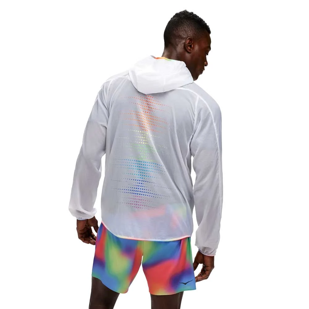 Hoka Men's Skyflow Jacket - White Multi 4 Hoka Men's Skyflow Jacket - White Multi - Image 2