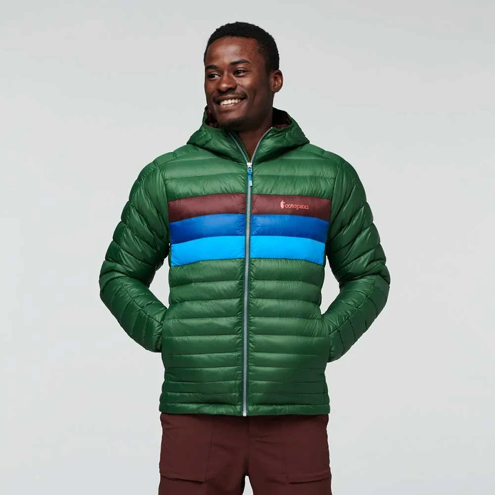 Cotopaxi Men's Fuego Down Hooded Jacket - Forest Stripes 4 Cotopaxi Men's Fuego Down Hooded Jacket - Forest Stripes - Image 2