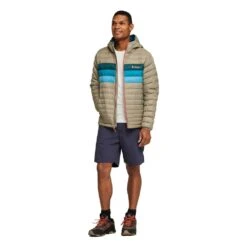 Cotopaxi Men's Fuego Down Hooded Jacket - Stone Stripe -Optimal Sportswear Store 1200x1200 png S23 M Fuego Down Hooded Jacket Stone Stripes 2