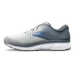 BROOKS Women's Dyad 11 Running Shoe - Grey/White/Blue - Regular (B) -Optimal Sportswear Store 120312 065 M Dyad 11 b6d97fb3 c7aa 4cf3 af14 f9d8037301f9