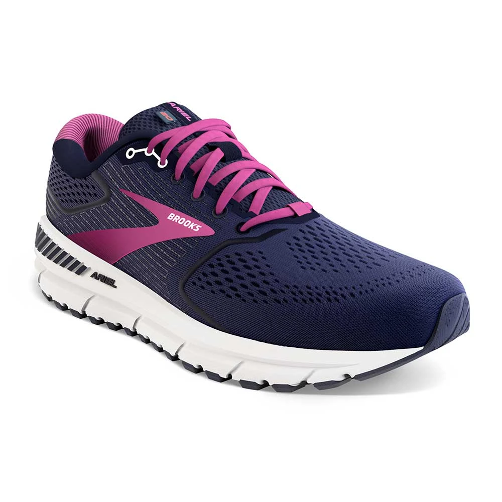 BROOKS Women's Ariel 20 Running Shoe- Peacoat/Vivid Viola/White - Wide (D) 5 BROOKS Women's Ariel 20 Running Shoe- Peacoat/Vivid Viola/White - Wide (D) - Image 3